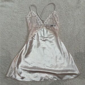 Baby pink silk dress vintage